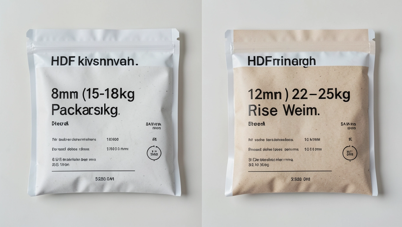 Grubość paneli a masa opakowania