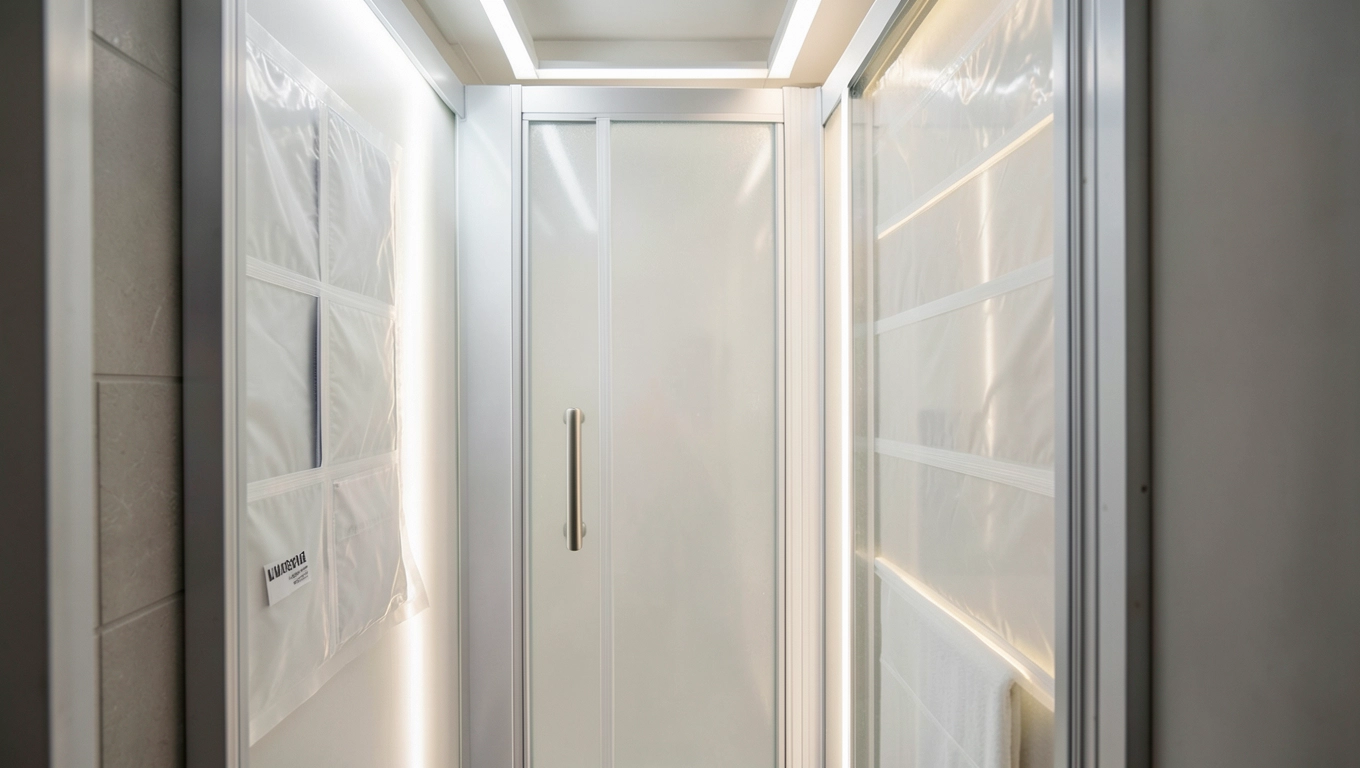 Pakunek kabiny prysznicowej z oświetleniem LED