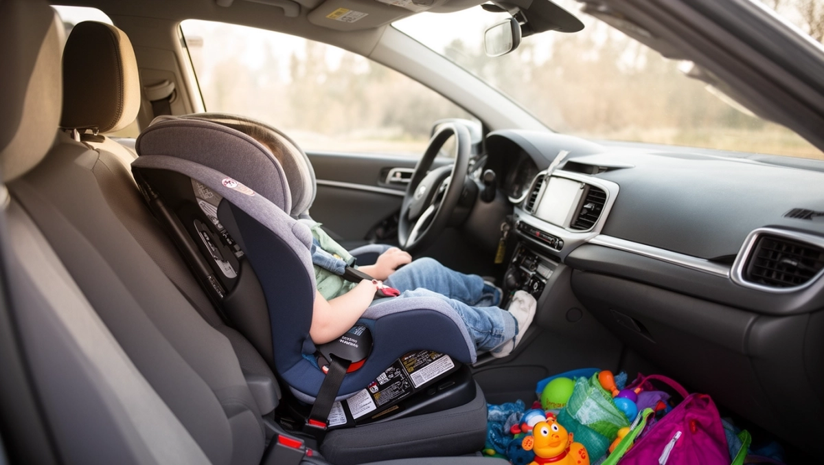 Przewożenie dzieci w samochodzie z przodu