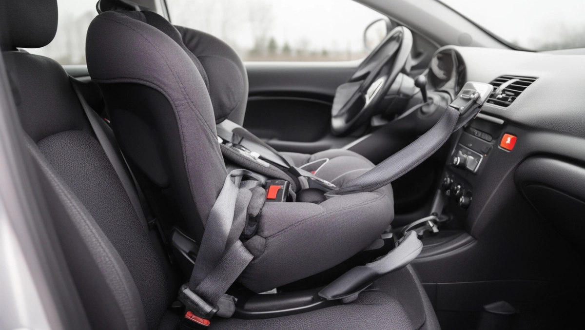 Przewożenie dziecka w foteliku na przednim siedzeniu