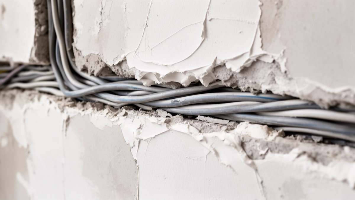 Zaklejanie bruzd z przewodami